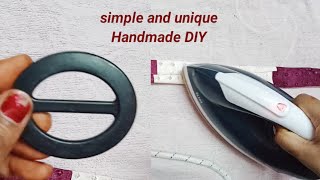 How to make belt for sareefancy belt at home So easy beautiful fabric belt [upl. by Lucier]