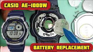 Casio AE1000W Watch Battery Replacement Tutorial  SolimBD  Watch Repair Channel [upl. by Leiria]