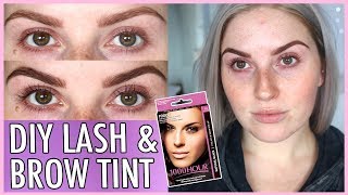 LASH TINT amp BROW DYE AT HOME ⁉️😱 How To DIY [upl. by Nedah]