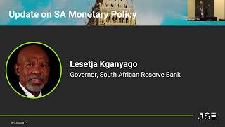 Update on SA Monetary Policy  JSE Capital Markets Day [upl. by Aubarta]