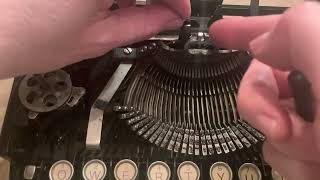 Ribbon Guide on an Antique Underwood Portable Three Bank Typewriter  Quick Repair Video [upl. by Lenwood]