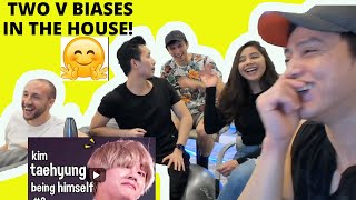 BTS 방탄소년단 — BTS V Kim Taehyung being himself 2  BTS FUNNY MOMENTS  REACTION VIDEO [upl. by Evy]