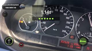 BMW 320i E46 R6 Acceleration 0100kmh Nice Sound [upl. by Fesuy]