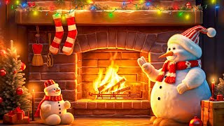 Christmas Fireplace Ambience 🔥🎄 Relaxing Christmas Music with a Warm Fireplace [upl. by Sylado545]