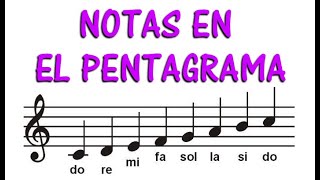 Aprende las notas en pentagrama [upl. by Oman584]