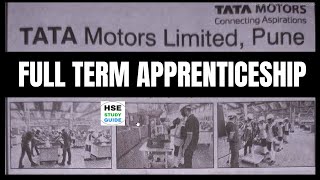 TATA MOTORS JOBS  Full Time Apprenticeship in TATA MOTORS  10th Pass Can Apply  HSE STUDY GUIDE [upl. by Alston]