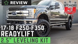 2017 Super Duty ReadyLIFT 25 Inch Front Leveling Kit Review [upl. by Annwahsal]