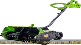 Earthwise SN74016 40Volt Cordless Electric Snow Shovel Brushless Motor 16Inch width 300lbsMin [upl. by Annayram940]