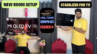 STABILIZER For Smart Tv  My New Room Setup  VGUARD VOLTINO GRAND Digi plus Smart Tv stabilizer [upl. by Lexie]