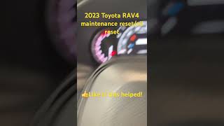 2023 Toyota RAV4 maintenance resetoil reset [upl. by Yrreb]