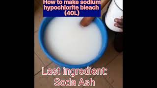 How to make sodium hypochlorite bleach UtibeTutor [upl. by Eittocs91]