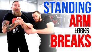 9 Standing Arm Locks BREAKS in JiuJitsu jujitsu armlock [upl. by Benita358]