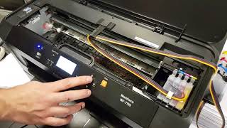 Chipless Epson WorkForce WF 7110 with Continuous Ink System CISS [upl. by Dlareme]