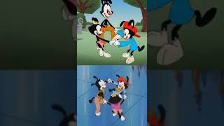 Animaniacs Yakko Wakko and Dot Ring Around The Rosy Recycled Animation [upl. by Elleirol]