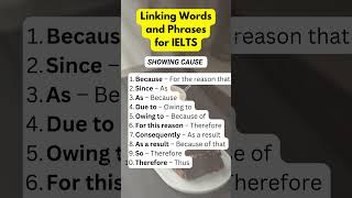 IELTS ENGLISH LINKING WORDS AND PHRASES learnenglish ielts ieltspreparation shortsfeed shorts [upl. by Joliet]