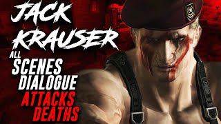 Resident Evil 4  Jack Krauser All Scenes Dialogue Attacks Deaths [upl. by Rhu]