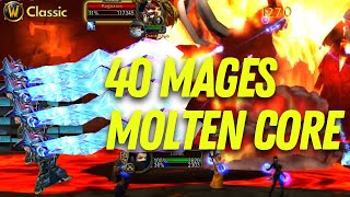 40 Mages MC World First  WoW Classic [upl. by Nemajneb]