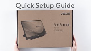 Quick Setup Guide ZenScreen MB165B amp MB166B Portable Monitors [upl. by Ijic]