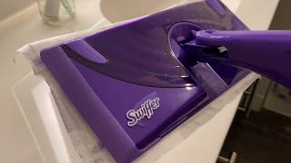 Swiffer Wet Jet Mop Kit – How to Attach Pad [upl. by Acinoda]