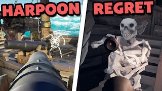 NEVER Harpoon a SKELETON  Sea of Thieves Hourglass PvP Battle [upl. by Dodge]