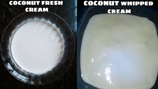 Fresh creamampwhipped cream from Coconut  Coconut Milk Fresh cream  whipped cream SMk’s Kitchen [upl. by Glantz]