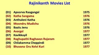 Rajinikanth Movies List [upl. by Calisa]