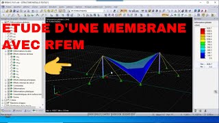 TUT0RFEM ETUDE DUNE STRUCTURE EN MEMBRANE AVEC CABLE  STRUCTURE METALLOTEXTILE [upl. by Stempien]