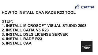 CATIA V5R23 CAA RADE INSTALLATION  CATIA CAA  CATIA CUSTOMIZATION AND AUTOMATION [upl. by Dorfman]