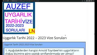 Uygarlık Tarihi 2022  2023 Vize Soruları [upl. by Reppiks]