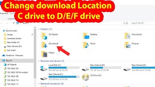 How to change download location windows 10 [upl. by Hirai]