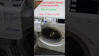 Indesit mostra lerrore F05 cosa puoi fare LavatriceIndesit ErroreF05 ManutenzioneLavatrice [upl. by Synned]