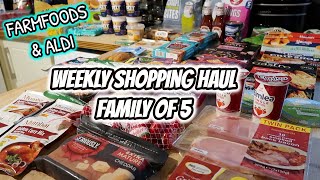 GROCERY HAUL  Farmfoods amp Aldi  Family of 5 [upl. by Apilef]