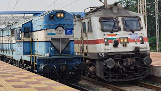 WDG3A and WAP7 Main Line Action by Ernakulam SF ExpMumbai CSMT Mail ExpJnaneswari Exp [upl. by Hcnarb]