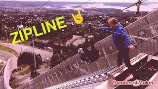 Holmenkollen Zipline Kollensvevet  Panoramic View [upl. by Mcmath497]