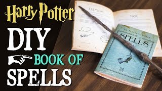 DIY Harry Potter Spellbook  Pocket Book of Spells [upl. by Ycinuq922]