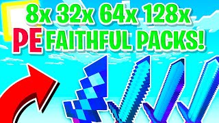 BEST MCPE 116 FAITHFUL TEXTURE PACKS  8x8  32x32  64x64  128x128 MCPE Win10 Xbox PS4 [upl. by Linzy809]