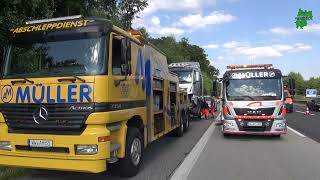 RansbachBaumbach Dierdorf Schwerer LKW Unfall auf der A3 [upl. by Aillil]