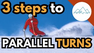 3 steps to stronger Parallel turns  Intermediate ski tips  How to ski parallel turns [upl. by Raynah]