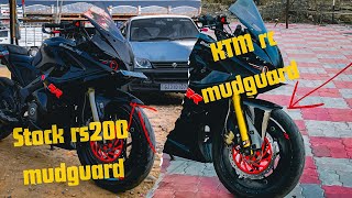 KTM rc mudguard installation in RS200 😍  RS200 me KTM rc ka mudguard laga diya ❤️ rs200 ktm [upl. by Al]