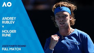 Andrey Rublev v Holger Rune Full Match  Australian Open 2023 Fourth Round [upl. by Notgnilliw103]