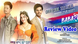 Babari बाबरी  New Nepali Movie Trailer Review l Ft Dhiraj Magar Aditi Budhathoki Dhiraj Nadkar [upl. by Pandolfi]