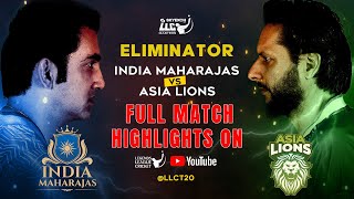 India Maharajas v Asia Lions  Highlights  Match 7  Eliminator  Legends League Cricket 2023 [upl. by Isdnil]