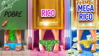 ¡Roto vs Rico vs Giga Rico Estudiante ¡Adoptado por un millonario [upl. by Llert]