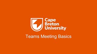 Teams Meetings Basics [upl. by Kreit]