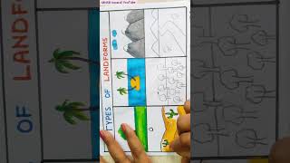 Easy Science projectDifferent Landform  Landforms type  Land landform youtubeshorts Shorts [upl. by Leverick]