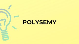 What is the meaning of the word POLYSEMY [upl. by Applegate870]