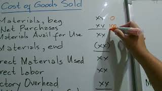 Lecture 11 Manufacturing OperationsCost of Goods Sold COGS Formula Tagalog [upl. by Elamaj681]