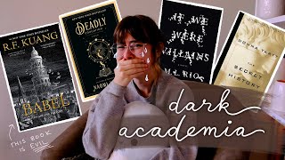 i read the 4 most popular dark academia books and they broke my heart  reading vlog [upl. by Alessig]