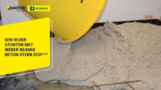 Een vloer storten met Weber Beamix Beton sterk ecoplus [upl. by Rickart]