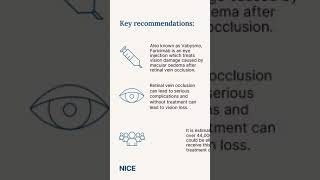 Faricimab for treating visual impairment caused by macular oedema after retinal vein occlusion [upl. by Edaw]